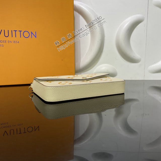 LOUIS VUITTON專櫃新款包包 路易威登Pochette Félicie鏈條包 LV字母漸變翻蓋信封女包  ydh4104